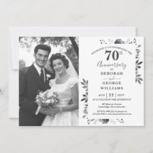 Platinum Floral 70. Hochzeitstag Foto