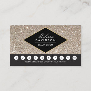 Platinum Glitzer and Glamour Salon Loyalty Card Treuekarte