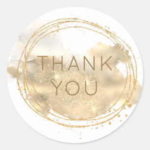 Platinum Gold Glitzer Schmuck Designer Vielen Dank Runder Aufkleber