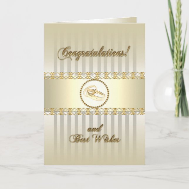 Platinum Gold Wedding Grußkarte Karte (Vorderseite)