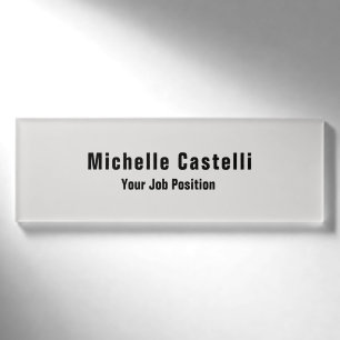 Platinum Gray Beruflich Einzigartig Moderne Stilvo Namenschild