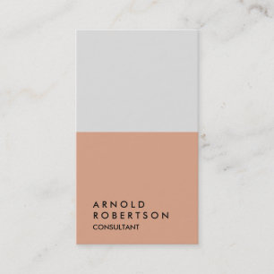 Platinum Gray Trendy Moderne Minimalistisch Visitenkarte
