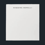 Platinum Grey Minimalist Plain Legible Modern Notizblock<br><div class="desc">An ideal design for those looking for an aesthetic look. It immediately stands out with its extremely simple and elegant appearance.</div>