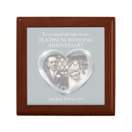 Platinum Hochzeit Foto Ehefrau Geschenkboxen