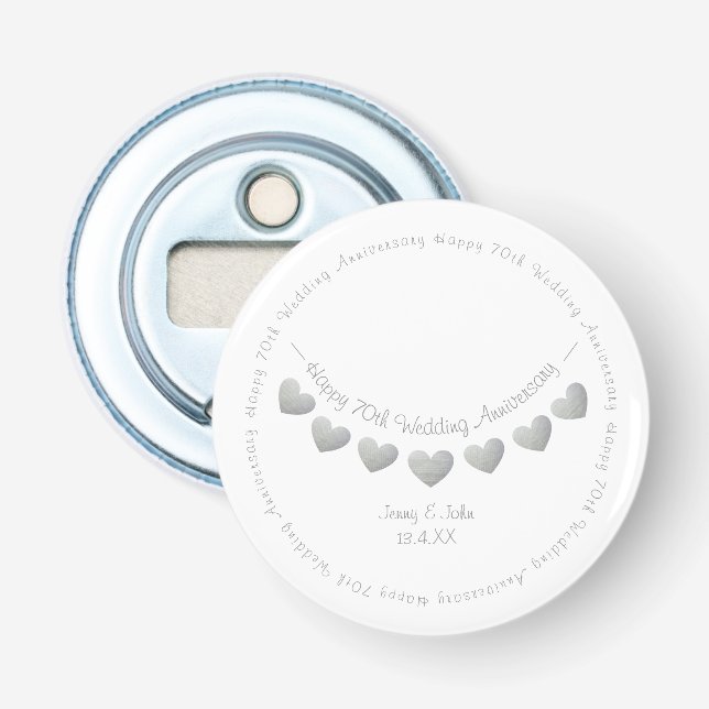 Platinum Hochzeitstipendium/ Gefallen Flaschenöffner (Vorderseite)