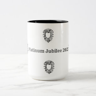 Platinum Jubilee 2022 Black and White Zweifarbige Tasse