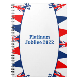 Platinum Jubilee 2022 Red, White and Blue Notizblock