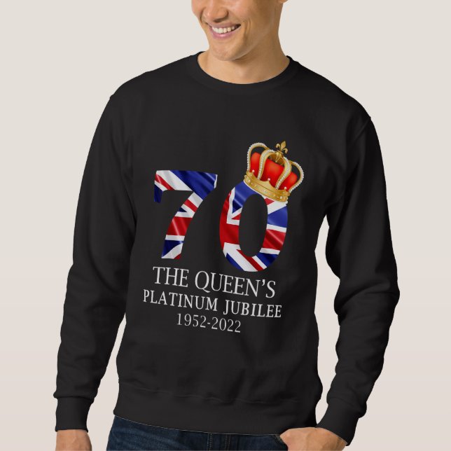 Platinum Jubilee der Königin 70 Jahre 1952 2022 1 Sweatshirt (Vorderseite)