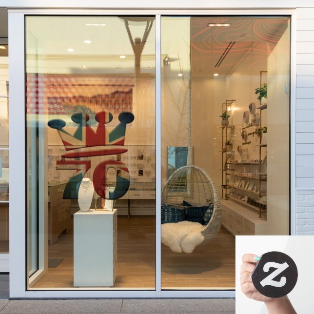 Platinum Jubilee Queen Elizabeth 70 Jahre Fensteraufkleber (Schaufenster)