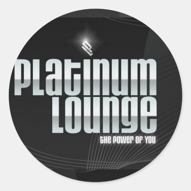 Platinum Lounge Sticker (schwarz) (Vorderseite)