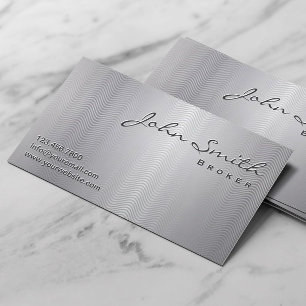 Platinum Metal Real Anwesen Broker Business Card Visitenkarte
