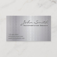 Platinum Metal Transport Broker Business Card