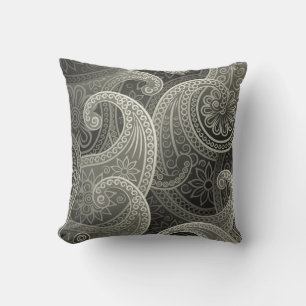 Platinum Paisley Zeitloses Muster Kissen