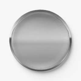 Platinum Silver Shine Personalisiertes Custom Part Pappteller