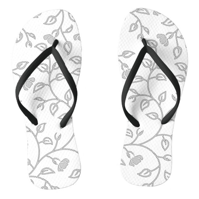 Platinum, Snow Drift, Star Dust decorative Design. Flip Flops (Fußbett)