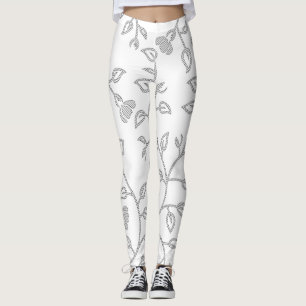 Platinum, Snow Drift, Star Dust dekoratives Design Leggings