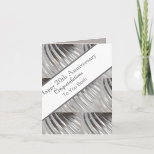 Platinum zum zwanzigsten Jahrestag der Hochzeit Karte