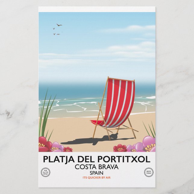 Platja del Portitxol, Costa Brava, Spanien Briefpapier (Vorderseite)