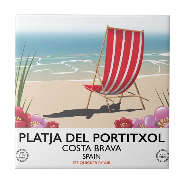 Platja del Portitxol, Costa Brava, Spanien Fliese (Vorderseite)
