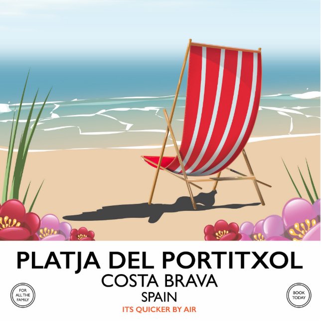 Platja del Portitxol, Costa Brava, Spanien Fotoskulptur Schlüsselanhänger (Vorne)