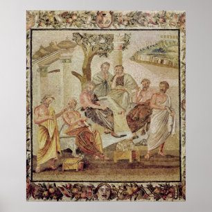 Plato Converting mit seinen Schülern Poster