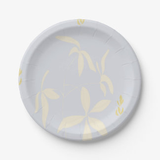 Plato de papel con diseño floral. pappteller