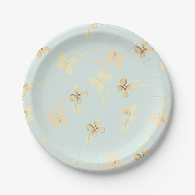 Plato de papel con diseño floral. pappteller (Vorderseite)