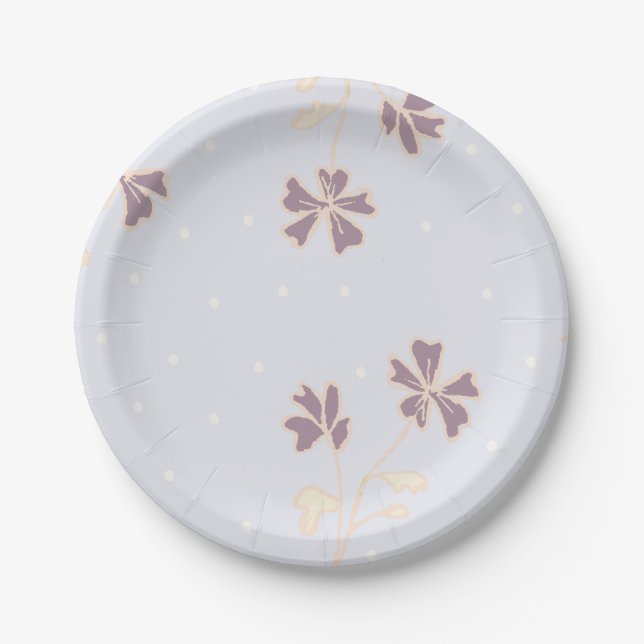 Plato de papel con diseño floral. pappteller (Vorderseite)