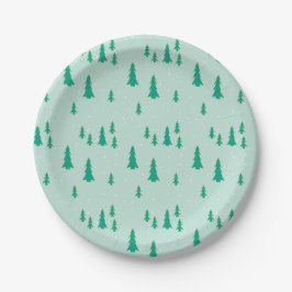 Plato de papel con diseño navideño. pappteller