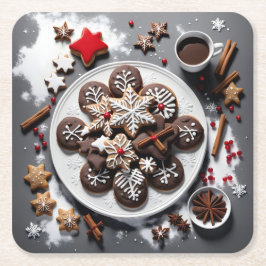 Plato de papel navidad 1 - 001 rechteckiger pappuntersetzer