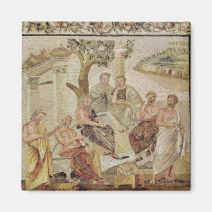 Plato, der mit seinen Schülern sich unterhält Magnet