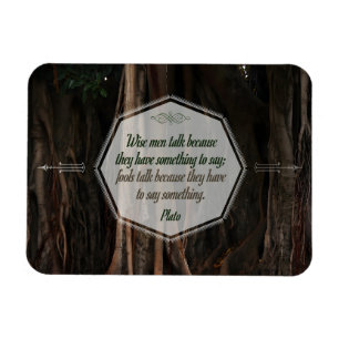 Plato Inspiration Zitat "Weiße Männer sprechen" Fl Magnet