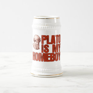 Plato ist mein Homeboy Bierglas