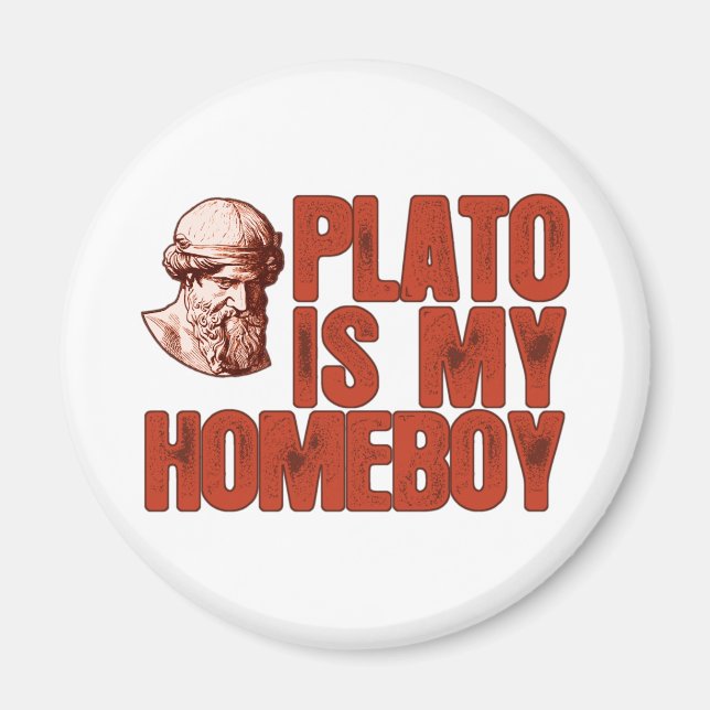 Plato ist mein Homeboy Magnet (Vorne)