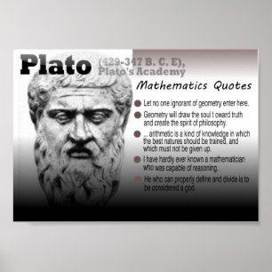 Plato Mathematics zitiert Poster