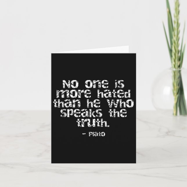Plato Philosophy Zitat Karte (Vorderseite)