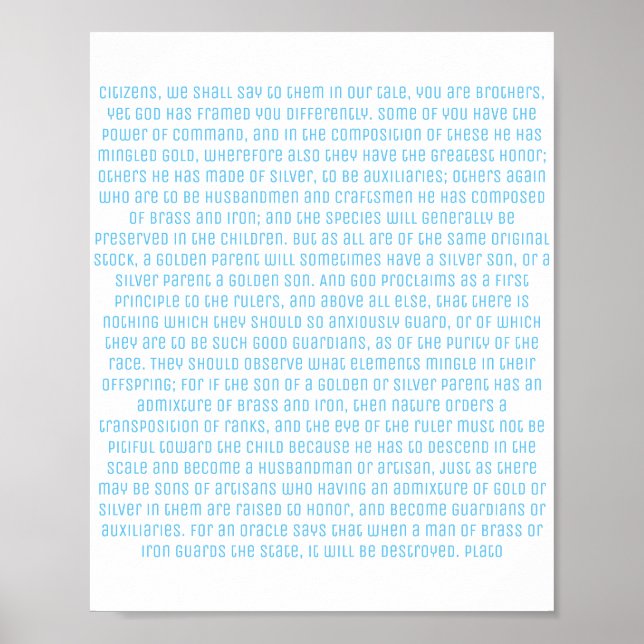 Plato Philosophy Zitat Poster (Vorne)