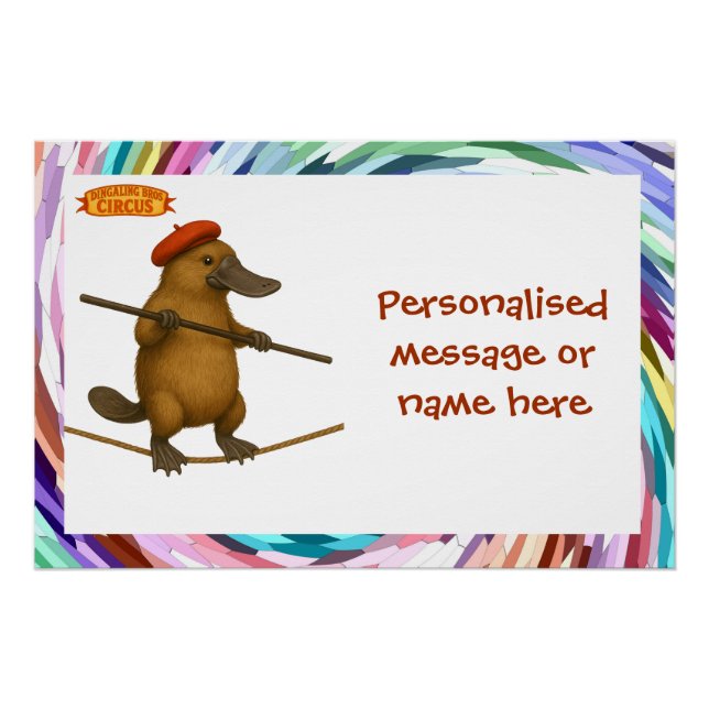 Plato platypus tightrope walker poster (Vorderseite)