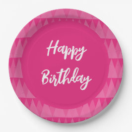 Plato rosa texto editable pappteller