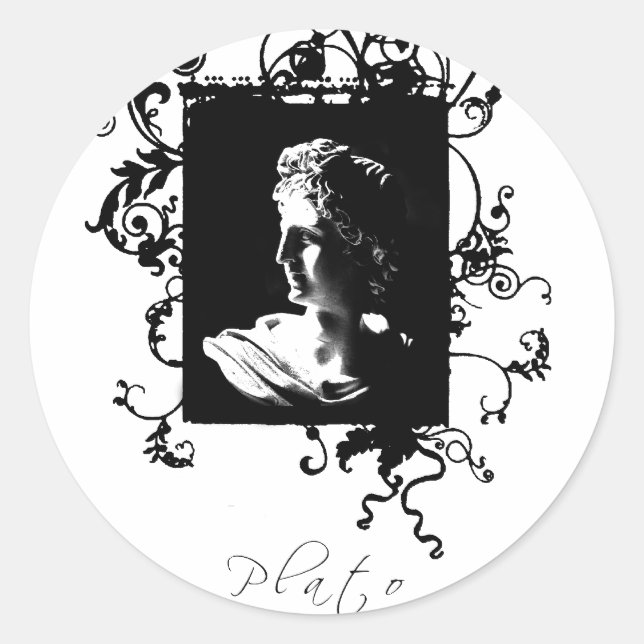 Plato Runder Aufkleber (Vorderseite)