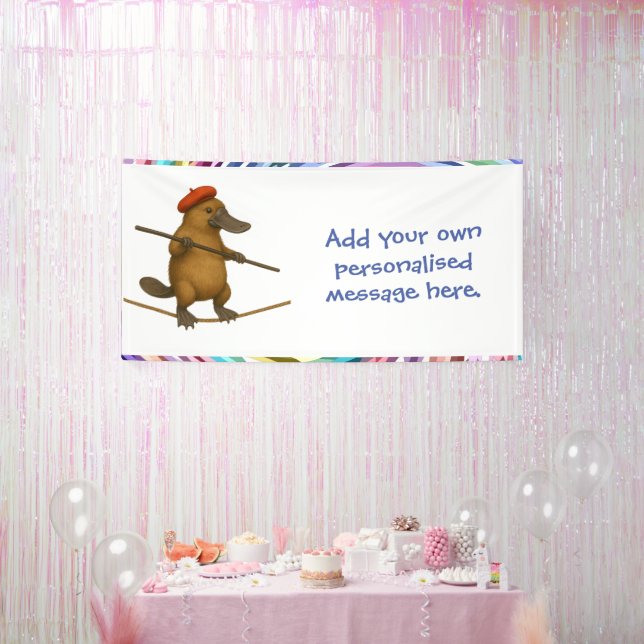 Plato Schnabeltier Seiltänzer Banner (Party)