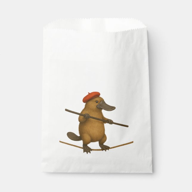 Plato Schnabeltier Seiltänzer Geschenktütchen (Vorderseite)
