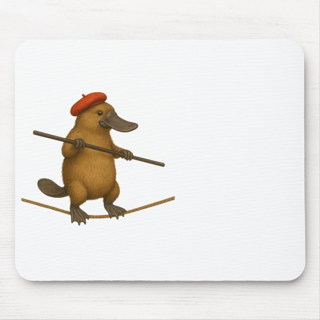 Plato Schnabeltier Seiltänzer Mousepad (Vorne)