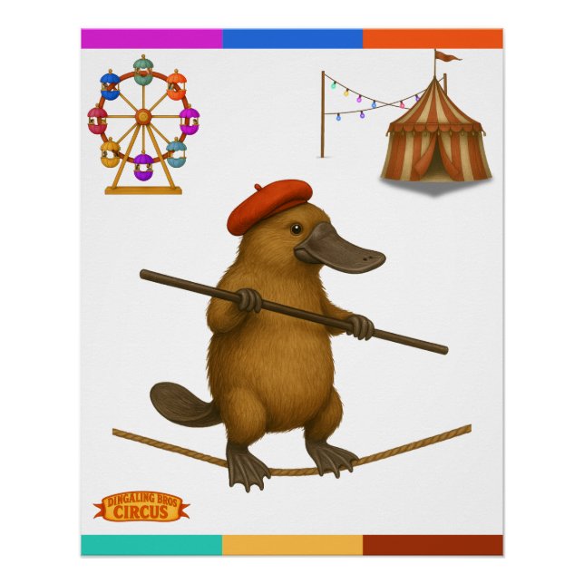 Plato Schnabeltier Seiltänzer Poster (Vorderseite)