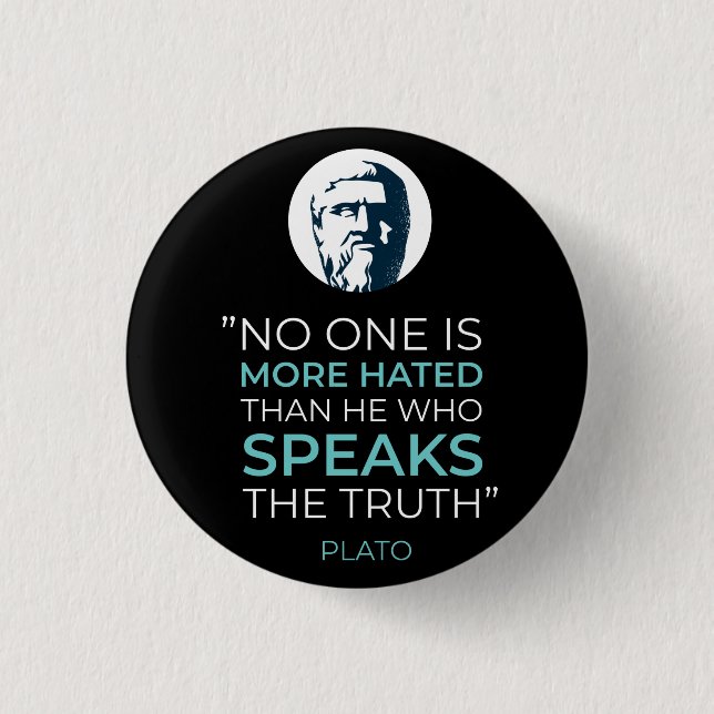 Plato Truth Philosophy Zitat Button (Vorderseite)