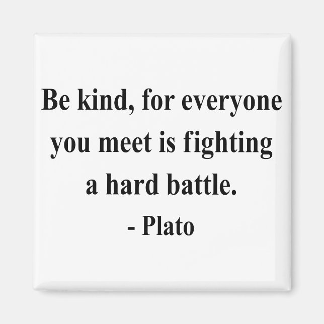 Plato Zitat 1a Magnet (Vorne)