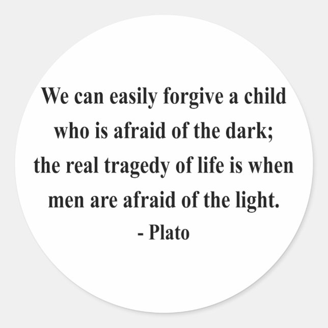 Plato Zitat 5a Runder Aufkleber (Vorderseite)