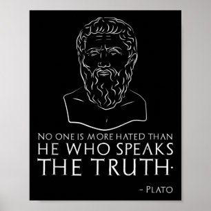 Plato Zitat über die Wahrheit - Altgriechisch Poster