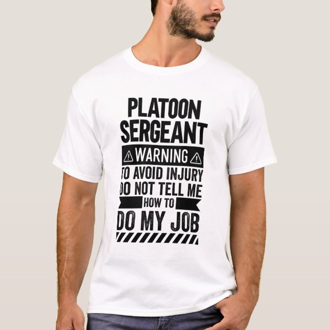 Platon Sergeant Warning T-Shirt (Vorderseite)