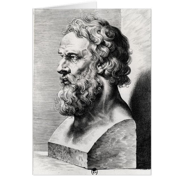 Platonbüste, eingraviert von Lucas Emil (Vorne)